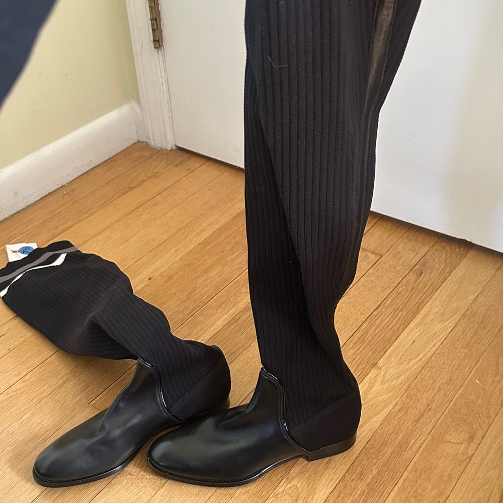 Santoni Black Over the Knee Boots